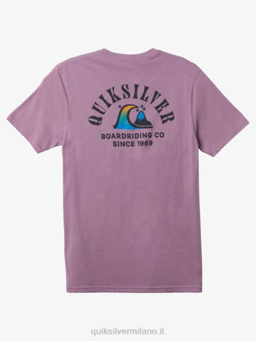 esso Quiksilver uomini maglietta curva del fiume orchidea polverosa HTZR1516