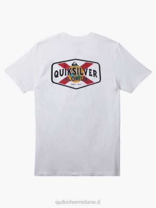 esso Quiksilver uomini maglietta da costa a costa della florida bianco HTZR234