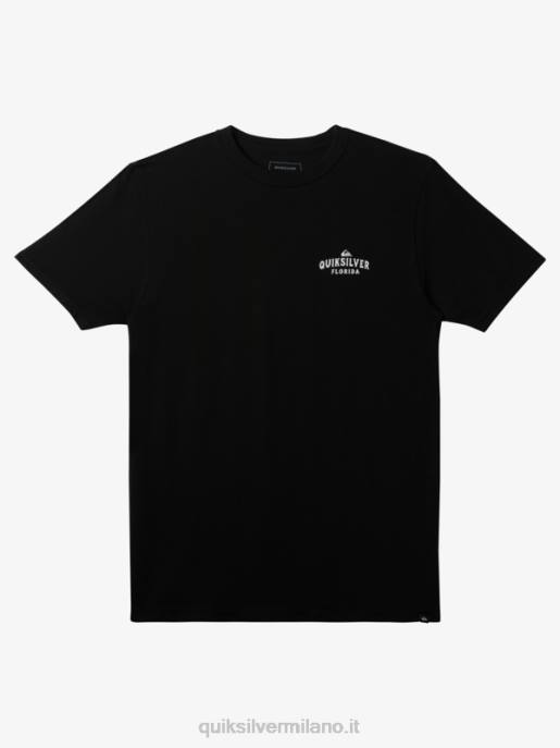 esso Quiksilver uomini maglietta da costa a costa della florida nero HTZR235