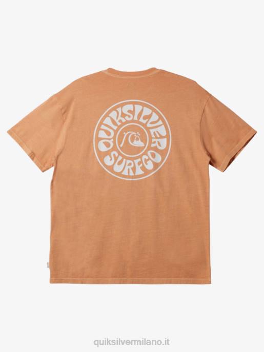 esso Quiksilver uomini maglietta dei giorni più sconosciuti abbronzatura di rame HTZR753