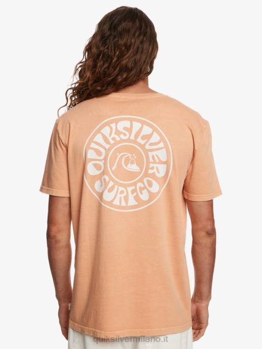 esso Quiksilver uomini maglietta dei giorni più sconosciuti abbronzatura di rame HTZR753