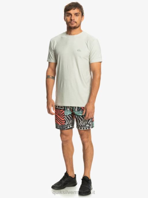 esso Quiksilver uomini maglietta del corridore della costa erica viola grigia HTZR1329