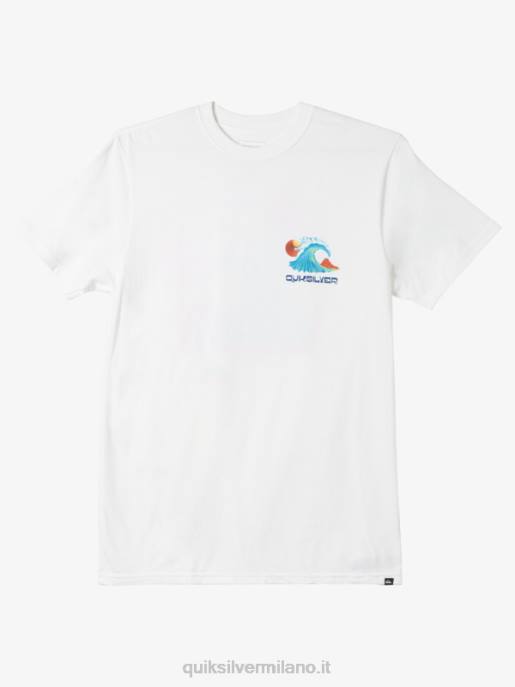 esso Quiksilver uomini maglietta del letto dell'oceano bianco HTZR1477