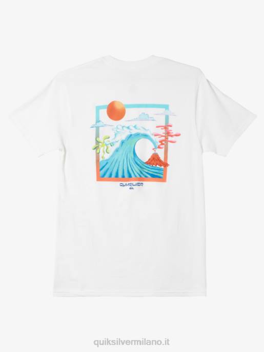 esso Quiksilver uomini maglietta del letto dell\'oceano bianco HTZR1477