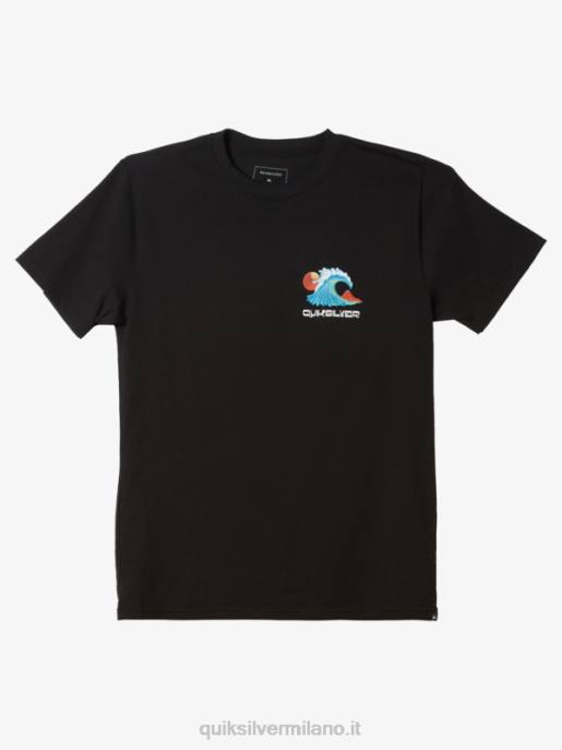 esso Quiksilver uomini maglietta del letto dell'oceano nero HTZR1476