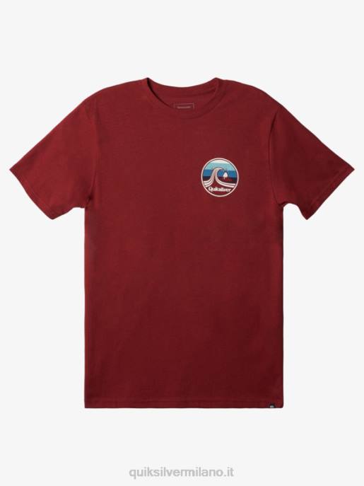 esso Quiksilver uomini maglietta del porto di scalo vino rubino HTZR1512