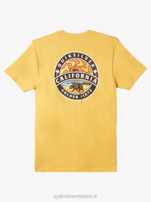 esso Quiksilver uomini maglietta del sole della california oro brillante HTZR1183