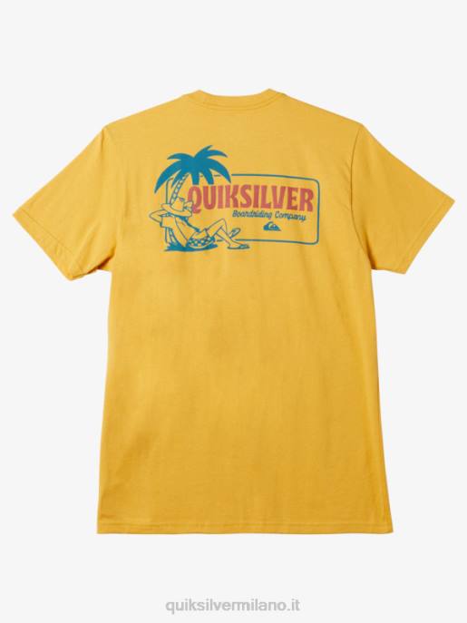 esso Quiksilver uomini maglietta del tempo di pausa oro brillante HTZR1193