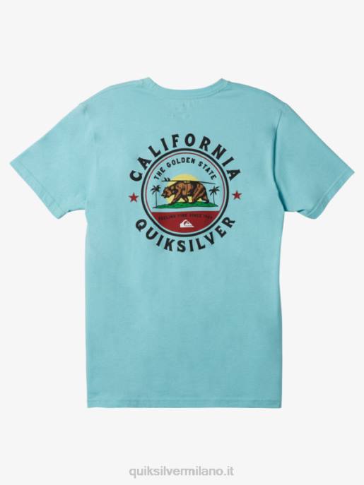 esso Quiksilver uomini maglietta della brigata locale della california angelo blu HTZR724