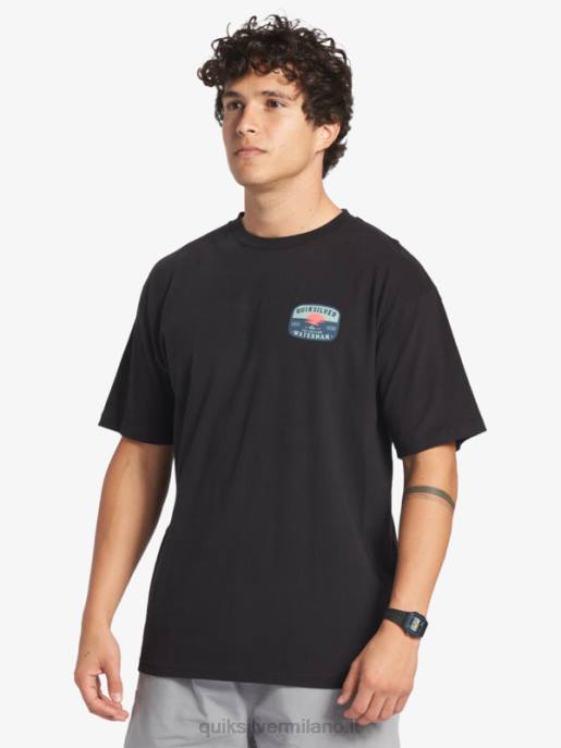 esso Quiksilver uomini maglietta della lampada lava waterman nero HTZR553