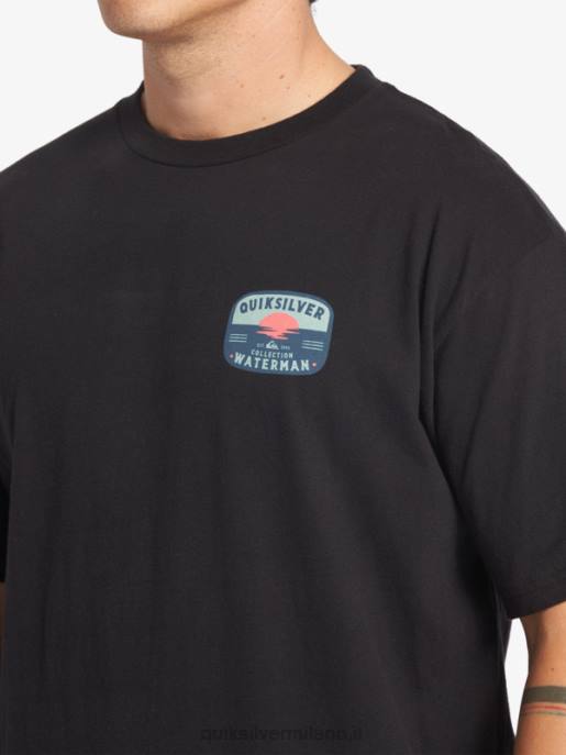 esso Quiksilver uomini maglietta della lampada lava waterman nero HTZR553