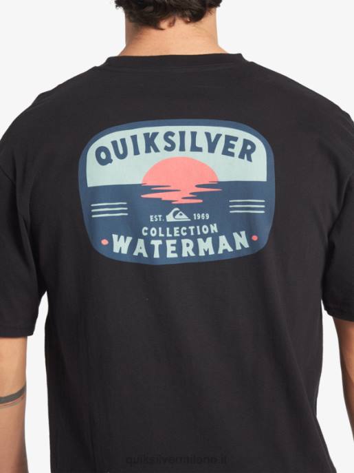 esso Quiksilver uomini maglietta della lampada lava waterman nero HTZR553