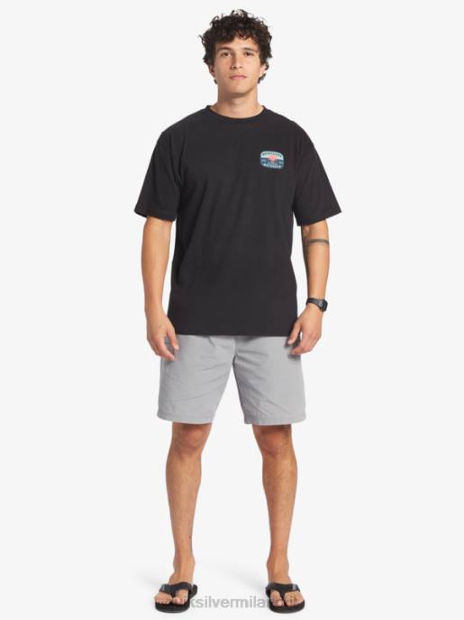 esso Quiksilver uomini maglietta della lampada lava waterman nero HTZR553