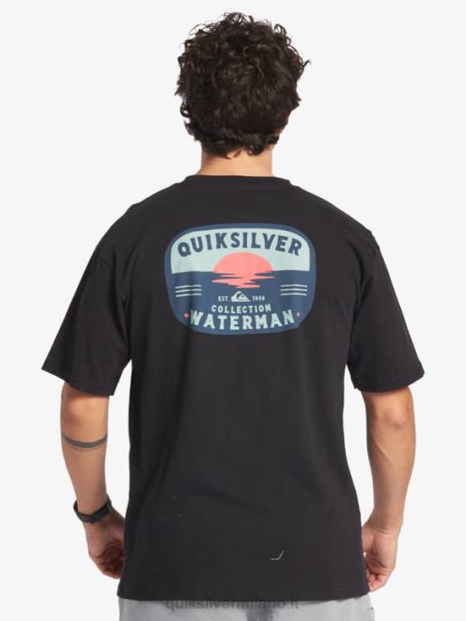 esso Quiksilver uomini maglietta della lampada lava waterman nero HTZR553