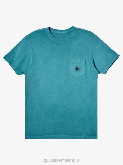 esso Quiksilver uomini maglietta della sottomissione blu bretone HTZR1042