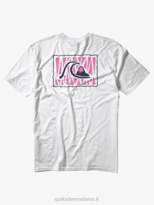 esso Quiksilver uomini maglietta dello spettacolo delle ombre bianco antico HTZR1394