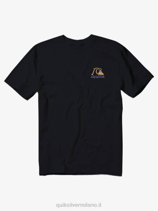 esso Quiksilver uomini maglietta dello spettacolo delle ombre nero HTZR1393