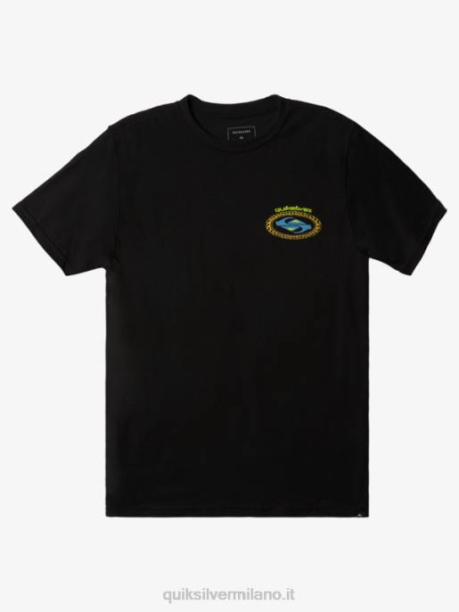 esso Quiksilver uomini maglietta seconda pelle nero HTZR1154