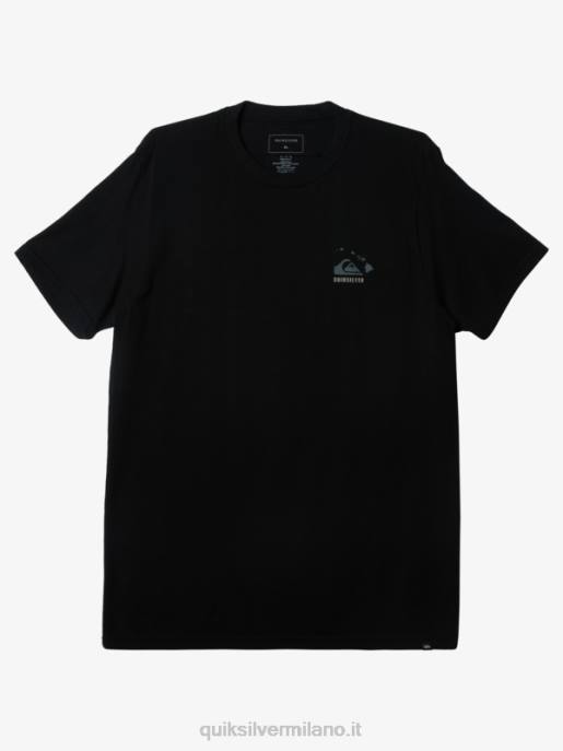esso Quiksilver uomini maglietta sopravvissuta hawaii nero HTZR116