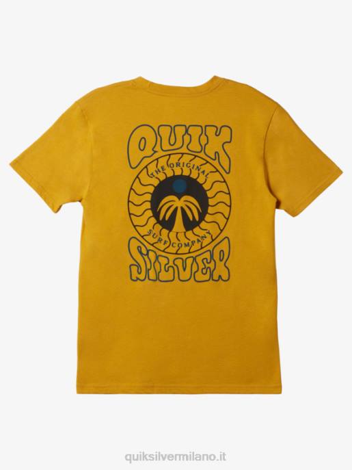 esso Quiksilver uomini maglietta stampata pepita d\'oro erica HTZR410