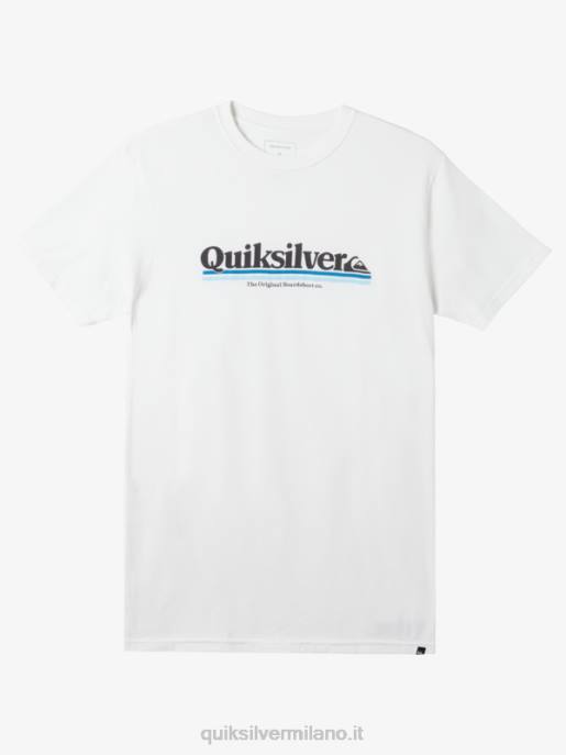esso Quiksilver uomini maglietta tra le righe bianco HTZR978