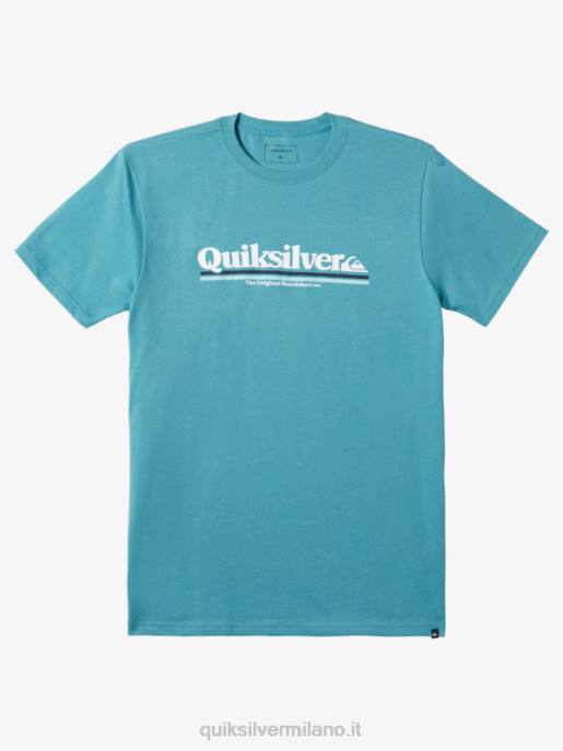 esso Quiksilver uomini maglietta tra le righe blu bretone HTZR980