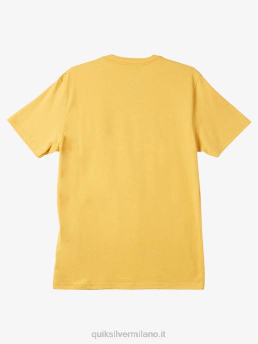 esso Quiksilver uomini maglietta tra le righe oro brillante HTZR979