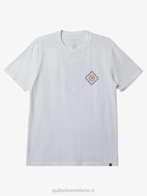 esso Quiksilver uomini maglietta trasparente bianco HTZR394