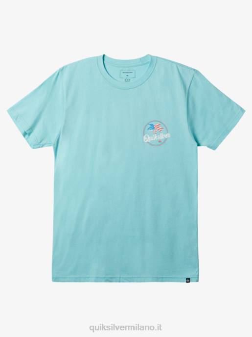 esso Quiksilver uomini maglietta ventilata di palma angelo blu HTZR236
