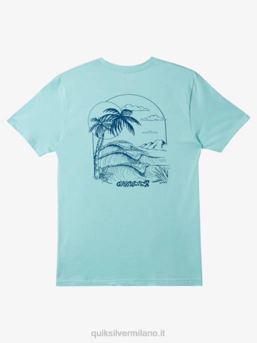 esso Quiksilver uomini maglietta via di fuga angelo blu HTZR121