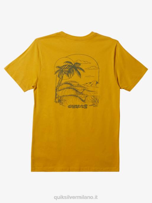 esso Quiksilver uomini maglietta via di fuga giallo tuorlo HTZR119