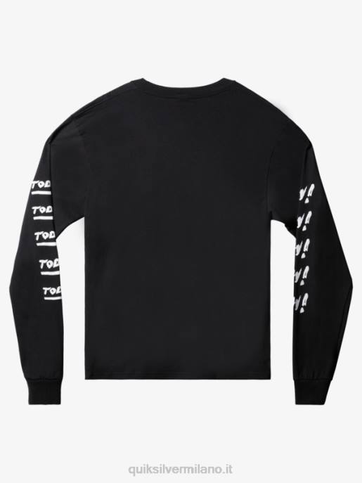 esso Quiksilver uomini natas ora t-shirt a maniche lunghe nero HTZR1635