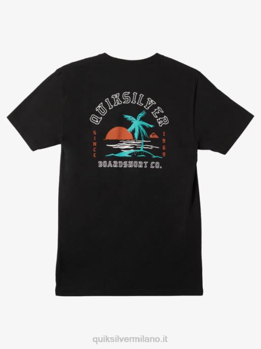 esso Quiksilver uomini solo alla fine t-shirt nero HTZR1163