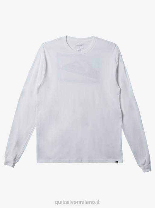 esso Quiksilver uomini t-shirt a maniche lunghe con stampe sfumate bianco HTZR437