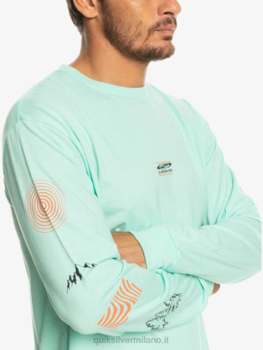 esso Quiksilver uomini t-shirt a maniche lunghe frammento della natura vetro da spiaggia HTZR1037