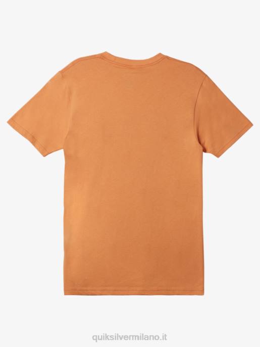 esso Quiksilver uomini t-shirt a quadri pioggia abbronzatura di rame HTZR507