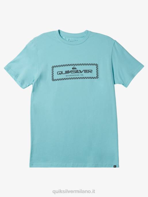 esso Quiksilver uomini t-shirt a quadri pioggia angelo blu HTZR509