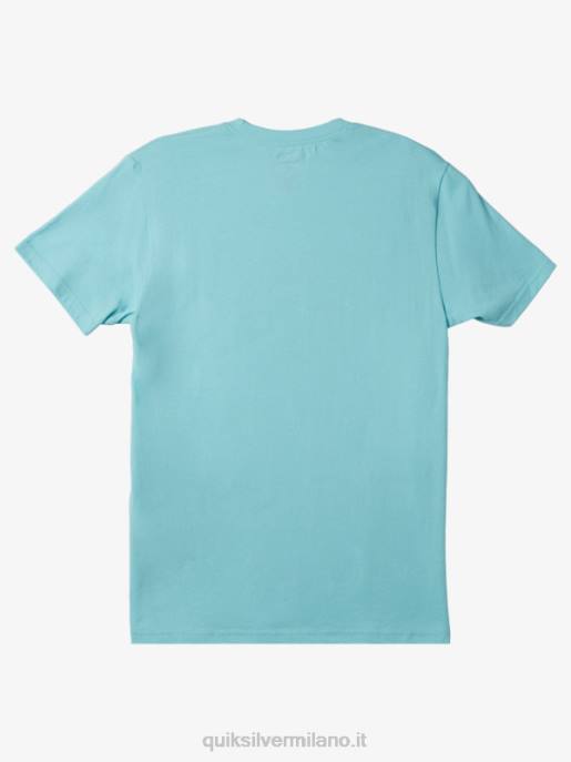 esso Quiksilver uomini t-shirt a quadri pioggia angelo blu HTZR509