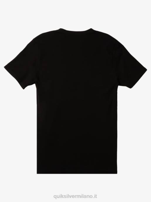 esso Quiksilver uomini t-shirt a quadri pioggia nero HTZR506