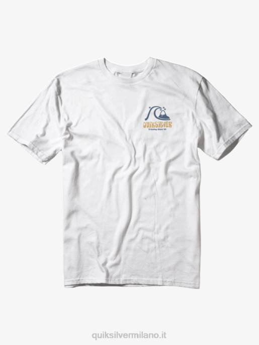 esso Quiksilver uomini t-shirt arti nelle palme bianco antico HTZR1100