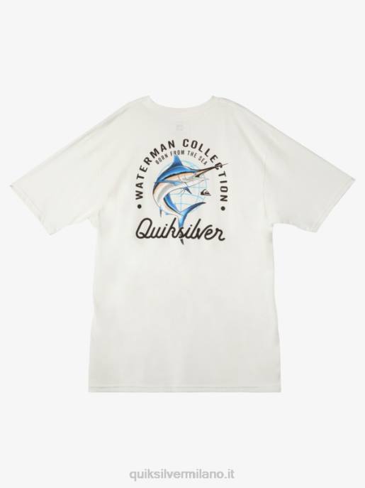 esso Quiksilver uomini t-shirt bellezza waterman in mare bianco come la neve HTZR50