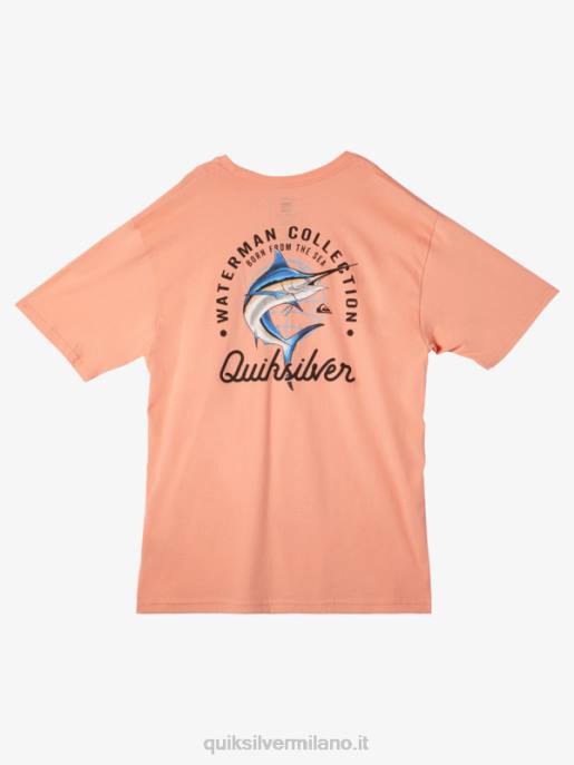 esso Quiksilver uomini t-shirt bellezza waterman in mare rosa pesca HTZR52