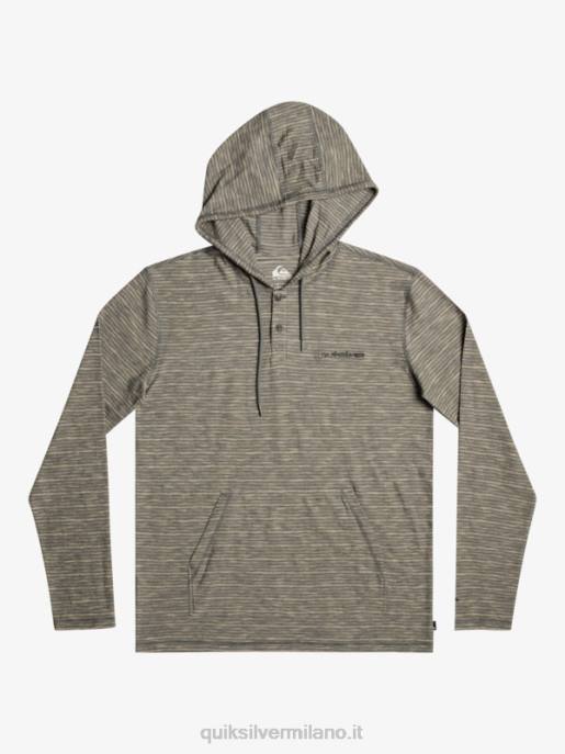 esso Quiksilver uomini t-shirt con cappuccio a maniche lunghe kentin Kentin ardesia scuro HTZR1353