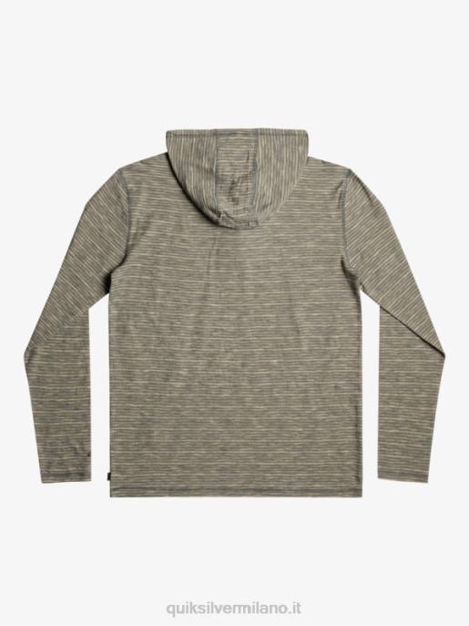 esso Quiksilver uomini t-shirt con cappuccio a maniche lunghe kentin Kentin ardesia scuro HTZR1353