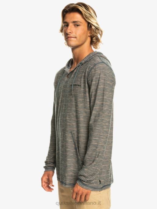 esso Quiksilver uomini t-shirt con cappuccio a maniche lunghe kentin Kentin ardesia scuro HTZR1353