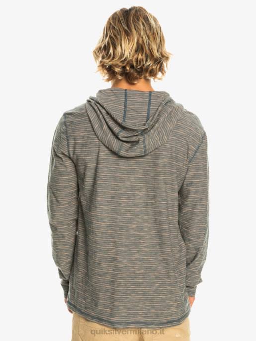 esso Quiksilver uomini t-shirt con cappuccio a maniche lunghe kentin Kentin ardesia scuro HTZR1353