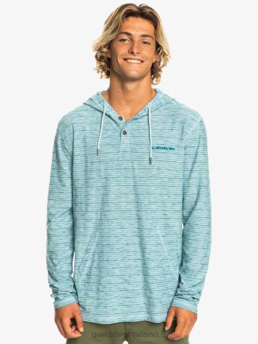 esso Quiksilver uomini t-shirt con cappuccio a maniche lunghe kentin kentin celeste HTZR1354
