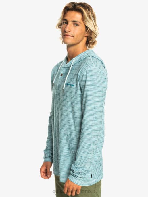 esso Quiksilver uomini t-shirt con cappuccio a maniche lunghe kentin kentin celeste HTZR1354