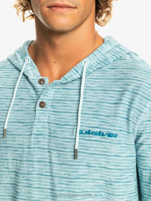 esso Quiksilver uomini t-shirt con cappuccio a maniche lunghe kentin kentin celeste HTZR1354