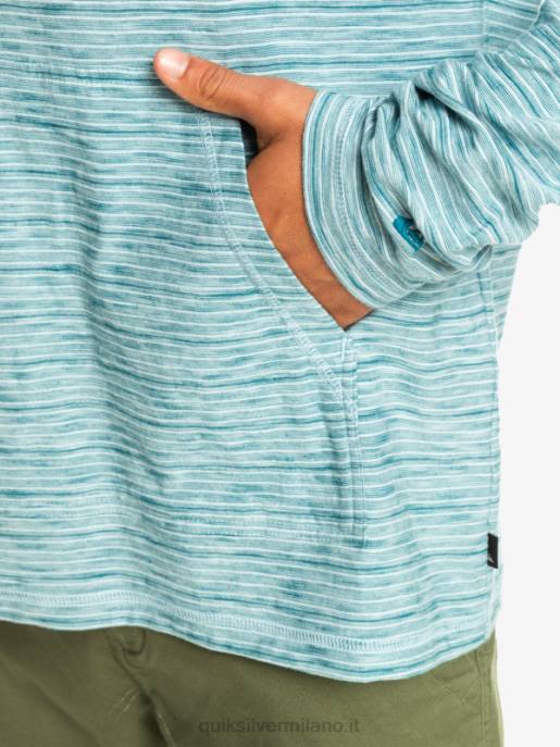 esso Quiksilver uomini t-shirt con cappuccio a maniche lunghe kentin kentin celeste HTZR1354